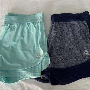 2-Pack Reebok Shorts - Aqua and Navy